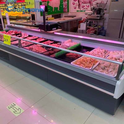ตู้แช่โชว์เนื้อสัตว์ห้องเย็น 160L ไม่มีร้านขายเนื้อประตู 0 - 5 ℃คูลเลอร์