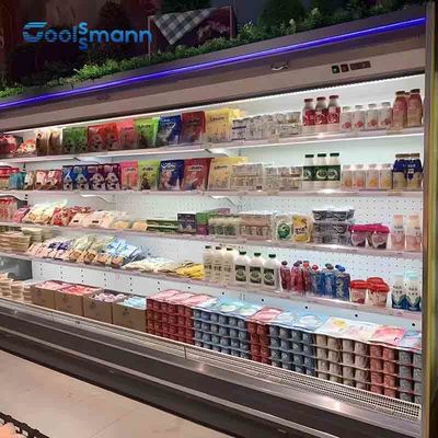 800L Multideck Open Chiller ซุปเปอร์มาร์เก็ตชั้นผักที่ปรับได้